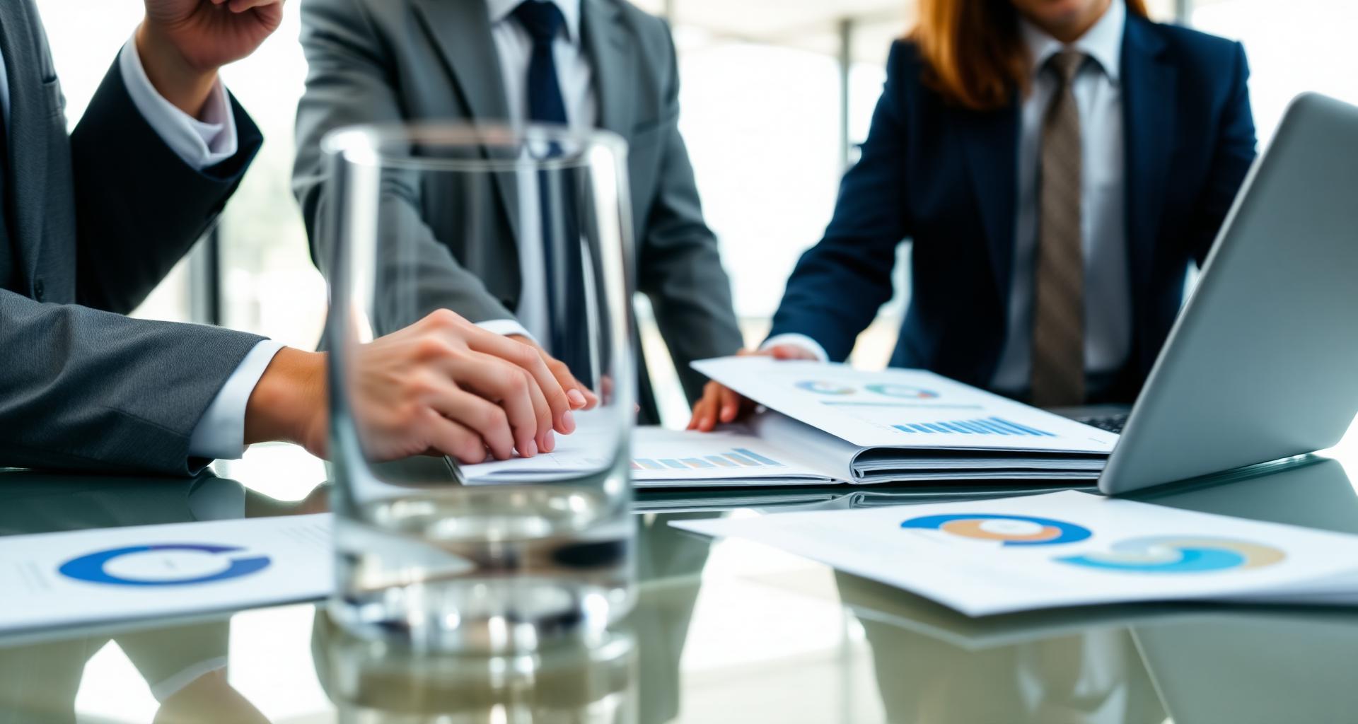 Empresarios analizando la valoración de su empresa